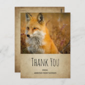 Niedlich Red Fox Wilderness Nature Foto Vielen Dan Postkarte (Vorne/Hinten)
