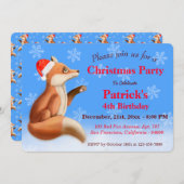 Niedlich Red Fox Winter Weihnachten Geburtstagspar (Vorne/Hinten)