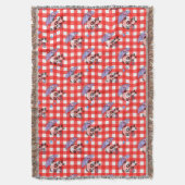 Niedlich Red Gingham Karo Decke (Vorderseite Vertikal)