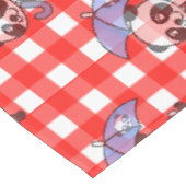 Niedlich Red Gingham Karo Design Tischdecke (Schrägansicht)