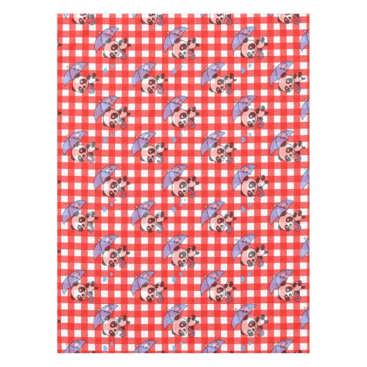 Niedlich Red Gingham Karo Design Tischdecke (Vorderseite)