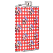 Niedlich Red Gingham Karo Flachmann (Rechts)