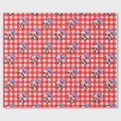 Niedlich Red Gingham Karo Geschenkpapier (Flach)
