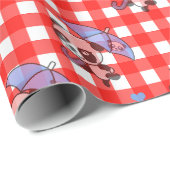 Niedlich Red Gingham Karo Geschenkpapier (Rolleneckpunkt)