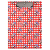 Niedlich Red Gingham Karo Klemmbrett (Vorderseite)