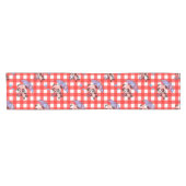 Niedlich Red Gingham Karo Kurzer Tischläufer (Horizontal)