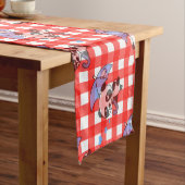 Niedlich Red Gingham Karo Kurzer Tischläufer (Beispiel)