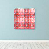 Niedlich Red Gingham Karo Leinwanddruck (Insitu (Holzboden))