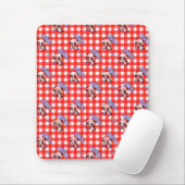Niedlich Red Gingham Karo Mousepad (Mit Mouse)