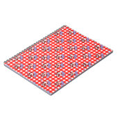 Niedlich Red Gingham Karo Notizblock (Linke Seite)