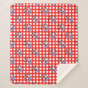 Niedlich Red Gingham Karo Sherpadecke