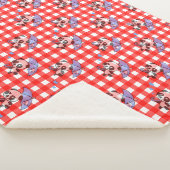 Niedlich Red Gingham Karo Sherpadecke (3/4)