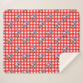 Niedlich Red Gingham Karo Sherpadecke (Vorderseite (Horizontal))