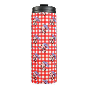 Niedlich Red Gingham Karo Thermosbecher