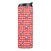 Niedlich Red Gingham Karo Thermosbecher (Nach links gedreht)