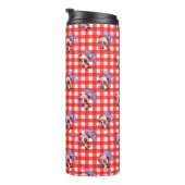 Niedlich Red Gingham Karo Thermosbecher (Nach rechts gedreht)