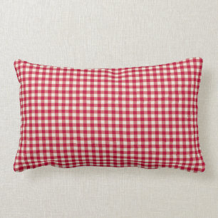Niedlich Red Gingham Pillow Lendenkissen