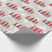 Niedlich Red Gnomes Bokeh Geschenkpapier (Ecke)