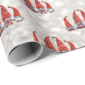 Niedlich Red Gnomes Bokeh Geschenkpapier (Rolleneckpunkt)