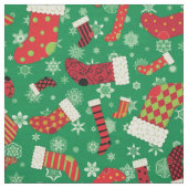 Niedlich Red Green Black Strumpfs Snowflake Stoff (Muster)