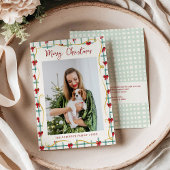 Niedlich Red Green Bow Muster Frohe Weihnachten 1