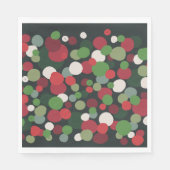 Niedlich Red Green Dots Weihnachten Serviette (Vorderseite)