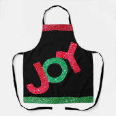 Niedlich Red Green Glitzer Weihnachtsfreude Schürze (Vorderseite)