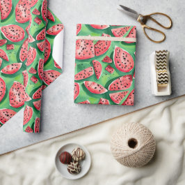Niedlich Red Green Sweet Summer Watermelon Waterco Geschenkpapier