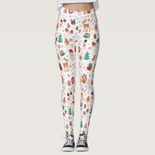 Niedlich Red Green Ugge Weihnachtsmann Leggings