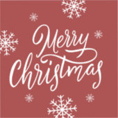 Niedlich Red Happy Christmas Aufkleber (Vorderseite)