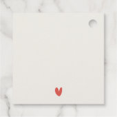 Niedlich Red Heart Balloons Sweetheart Baby Dusche Geschenkanhänger (Rückseite)