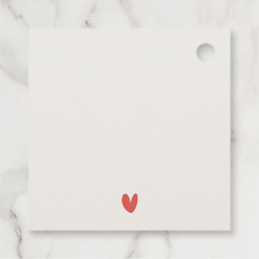 Niedlich Red Heart Balloons Sweetheart Baby Dusche Geschenkanhänger (Rückseite)