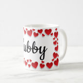 Niedlich Red Hearts Hubby Kaffeetasse (VorderseiteRechts)
