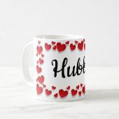 Niedlich Red Hearts Hubby Kaffeetasse (Vorderseite Links)