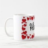 Niedlich Red Hearts Hubby Kaffeetasse (Links)