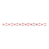 Niedlich Red Hearts Ribbon Satinband (Vorderseite)