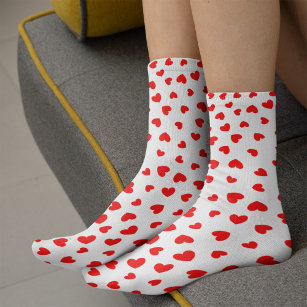 Niedlich Red Hearts Valentinstag Socken