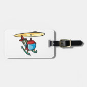 Niedlich Red Helicopter Fun Aviation Design Gepäckanhänger (Vorderseite horizontal)