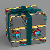 Niedlich Red Helicopter Fun Aviation Design Geschenkpapier