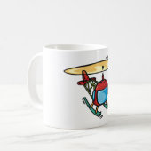 Niedlich Red Helicopter Fun Aviation Design Kaffeetasse (Vorderseite Links)