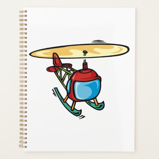 Niedlich Red Helicopter Fun Aviation Design Planer (Vorderseite)