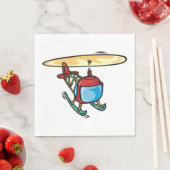Niedlich Red Helicopter Fun Aviation Design Serviette (Beispiel)
