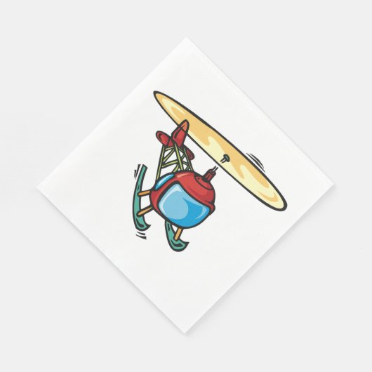 Niedlich Red Helicopter Fun Aviation Design Serviette (Ecke)