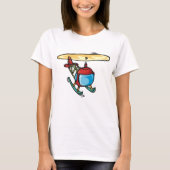 Niedlich Red Helicopter Fun Aviation Design T-Shirt (Vorderseite)