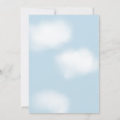 Niedlich Red Hot Air Ballon Babydusche Dankeskarte (Rückseite)