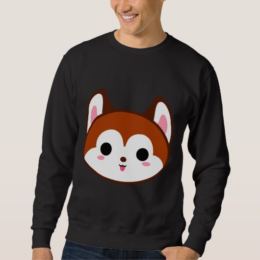 Niedlich Red Husky Sweatshirt (Vorderseite)