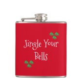Niedlich Red Jingle Bells Flachmann (Vorderseite)