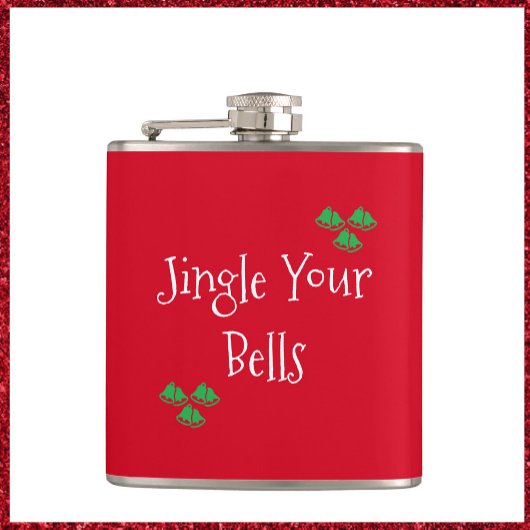 Niedlich Red Jingle Bells Flachmann