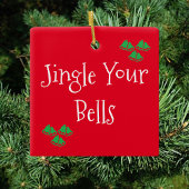 Niedlich Red Jingle Bells Keramikornament