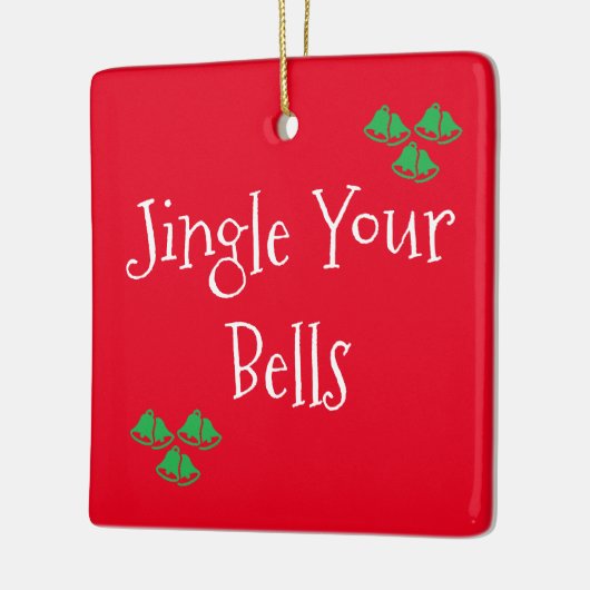 Niedlich Red Jingle Bells Keramikornament (Links)